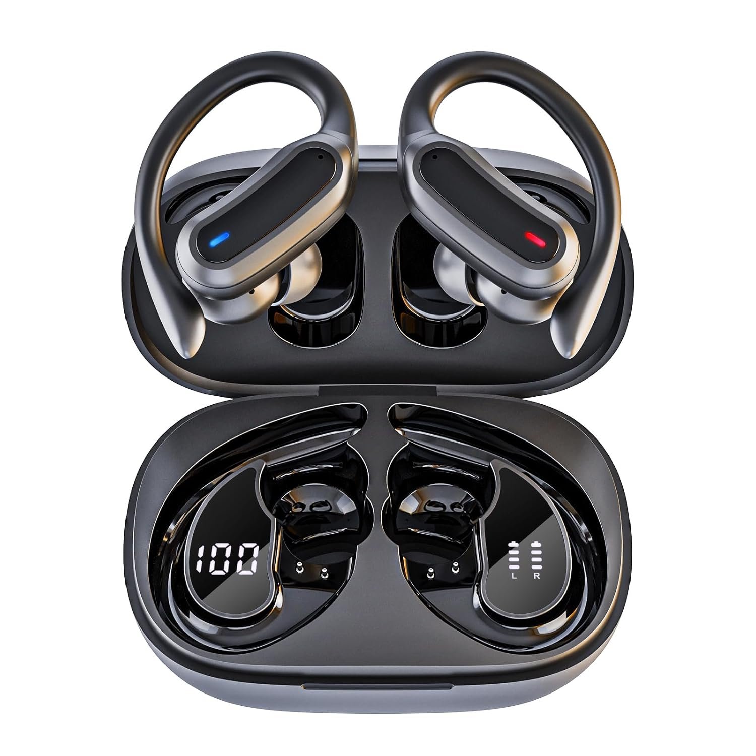 Wireless Earbuds, Bluetooth 5.4 Headphones, True Wireless Stereo Earphones with IPX7 Waterproof, Noise Cancelling Mic, Fast Charging and Comfort Fit Ear Buds for Sports/Workouts…