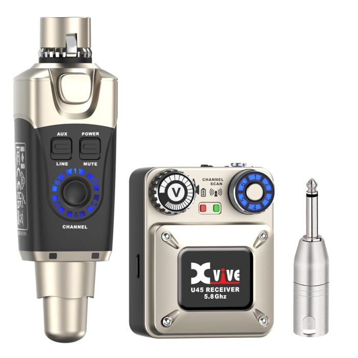 Xvive U45 Wireless in-Ear Monitor System with 5.8GHz Transmitter and Receiver