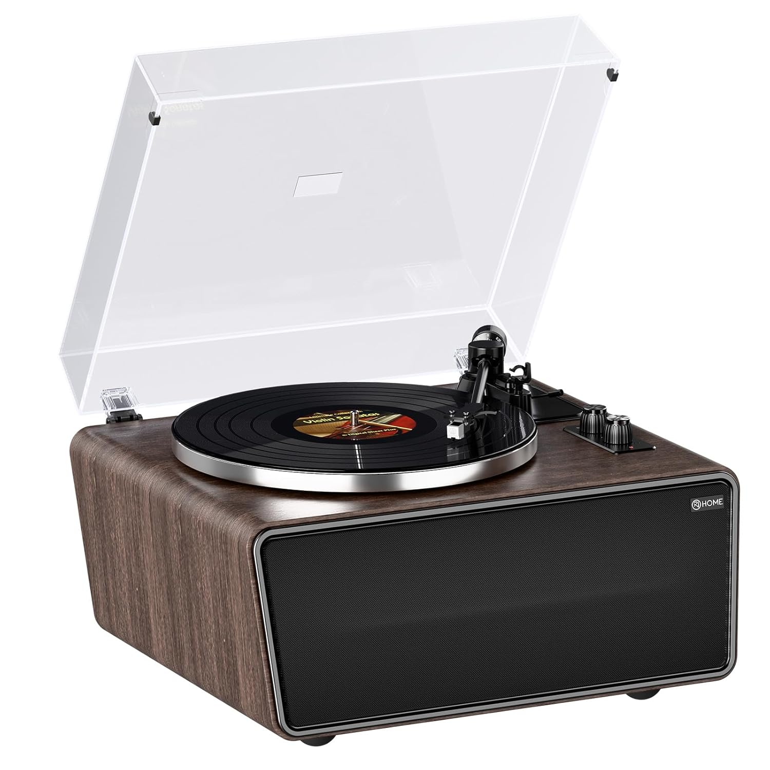All in One Vinyl Record Player,Bluetooth Turntable Built in 4 Stereo Speakers Phono Preamp,High Fidelity Turntables for Vinyl Records with Magnetic Cartridge AT-3600L MM,Belt…