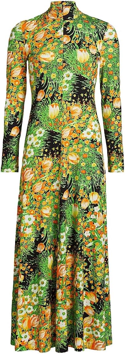 Amazon.com: Rosetta Getty, Garden Florals Turtleneck Maxi-Dress, X-Small, Black Multi : Luxury Stores