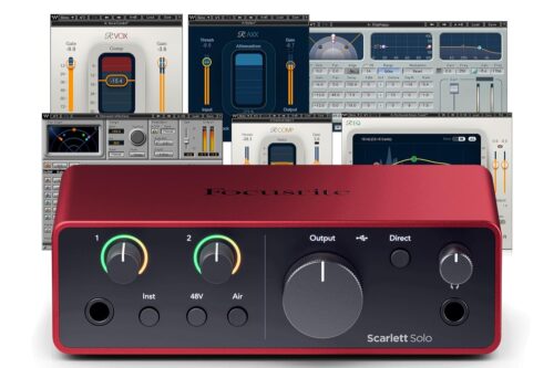 AudioDeluxe Focusrite Scarlett Solo (4th Gen) USB Audio Interface and Waves Musicians 2 Bundle
