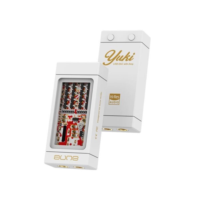 aune Yuki Portable DAC with Headphone Amp,Completely Separate DAC and AMP Ceramic Substrate Structure,32bit/768k DSD256 USB C Dongle with 3.5mm 4.4mm Output High-Res Lossless...