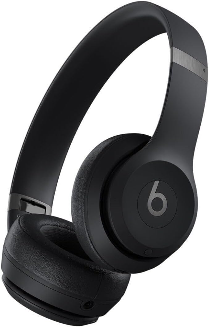 Beats Solo 4 - Wireless Bluetooth On-Ear Headphones, Apple & Android Compatible, Up to 50 Hours of Battery Life - Matte Black (Renewed)