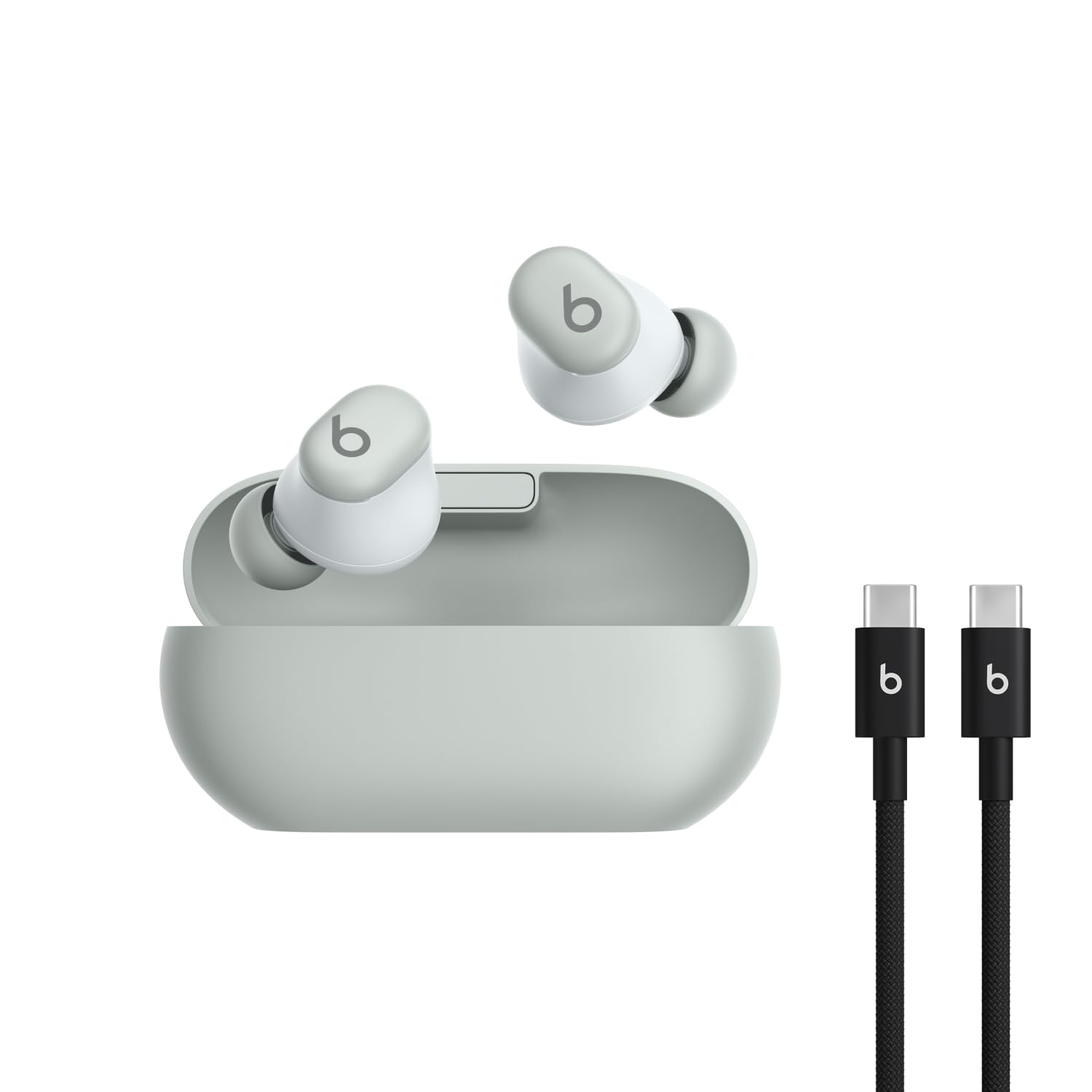 Beats Solo Buds – Wireless Bluetooth Earbuds with USB-C Charging Cables (1.5) – Storm Gray