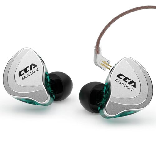CCA C10 in Ear Monitor Headphone 10 Hybrid Drivers Wired Earbud 4BA 1DD HiFi IEM Earphones Stereo Noise Isolating Earphone with Detachable Cable for Musicians Singers Studio...