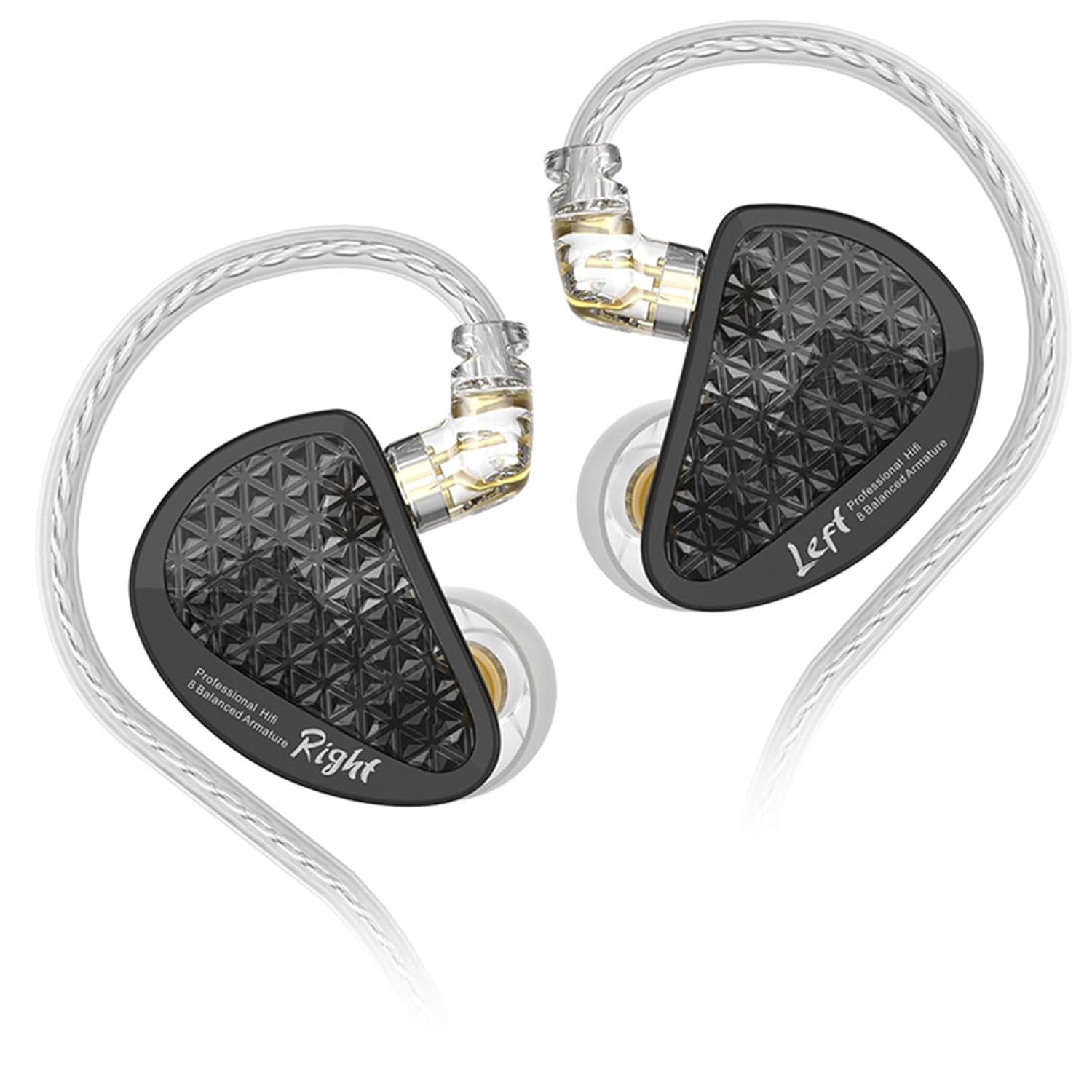 CCA KZ AS16 PRO in Ear Monitor Headphones 16BA Balanced Armature Drivers HiFi IEM Earphones High Clarity Gaming Earbuds for Musicians Singers Audiophile Dj Drummers