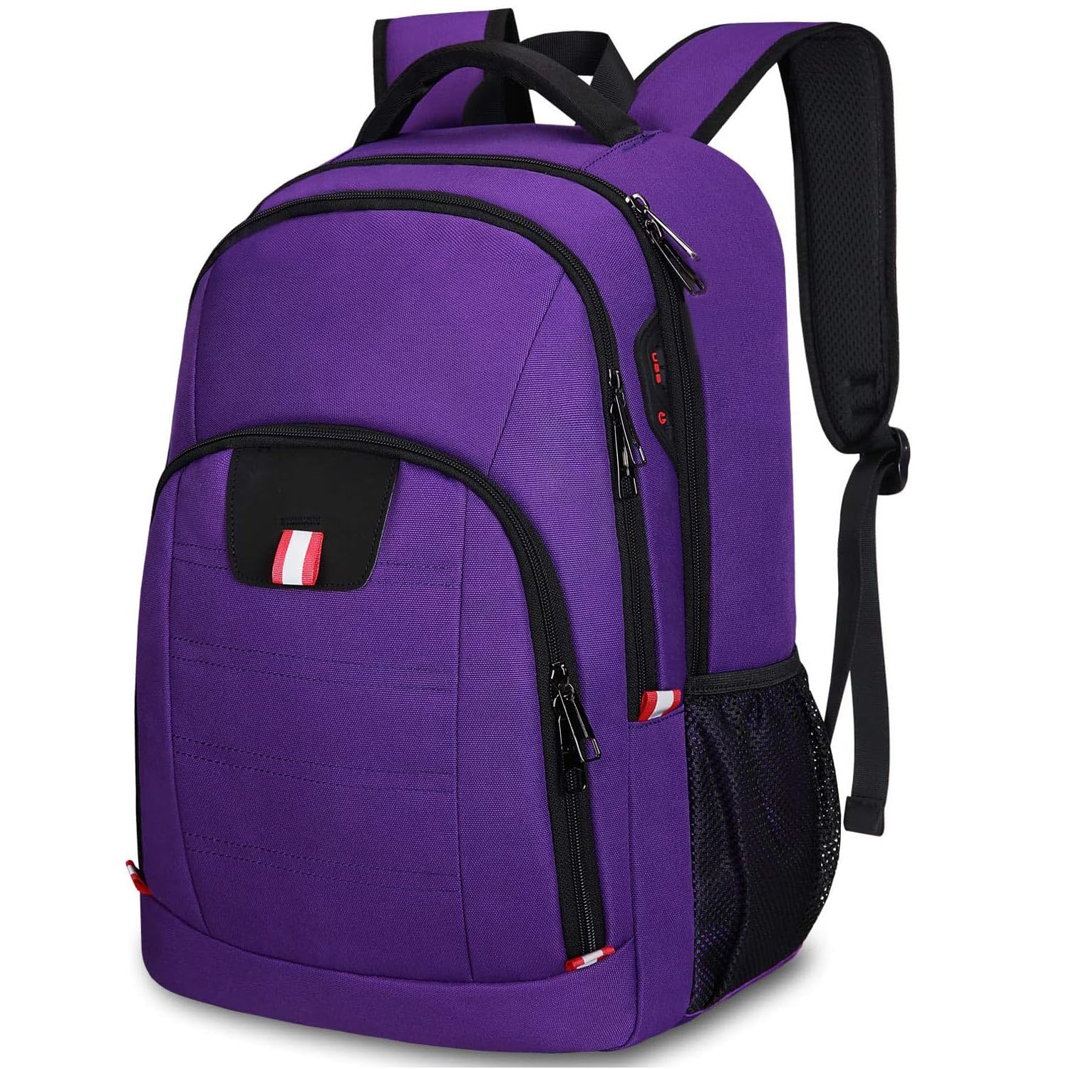 Della Gao Travel Laptop Backpack, Anti Theft Backpack for Men and Women with USB Charging Port Business Computer Backpack Bag (Purple, 15.6 Inch)