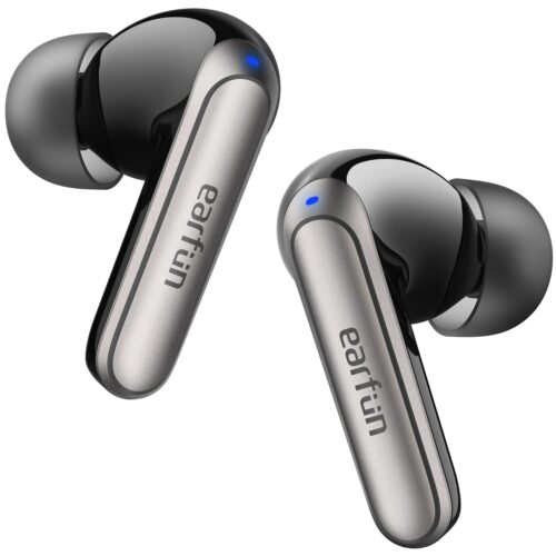 EarFun Adaptive Noise Cancelling Wireless Earbuds, 6 Mics AI ENC Call, Hi-Res Sound, LDAC, 40H Playtime, Multipoint Connection, Comfortable Fit, App Customization, Google Fast...