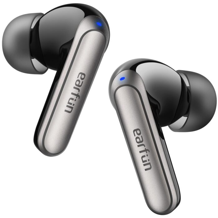 EarFun Adaptive Noise Cancelling Wireless Earbuds, 6 Mics AI ENC Call, Hi-Res Sound, LDAC, 40H Playtime, Multipoint Connection, Comfortable Fit, App Customization, Google Fast...
