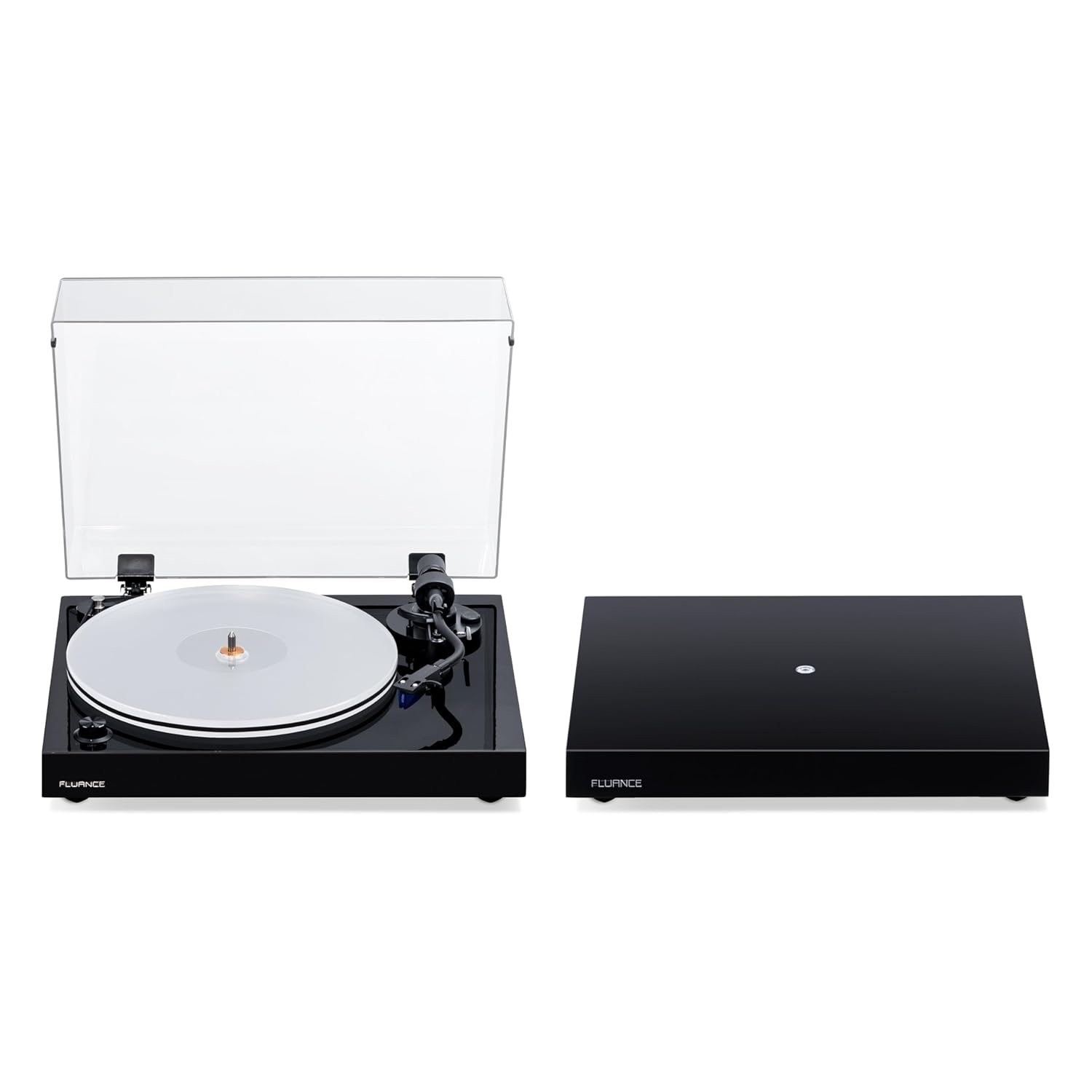 Fluance RT85 Reference High Fidelity Vinyl Turntable Record Player with Ortofon 2M Blue Elliptical Cartridge and Anti-Vibration Wood Isolation Base – Piano Black
