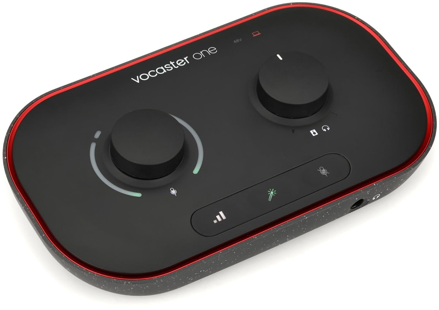 Focusrite Vocaster One USB Audio Interface for Solo Podcasting, Streaming, Voiceover – High-Fidelity, Broadcast Quality Recording, All the Software You Need to Record