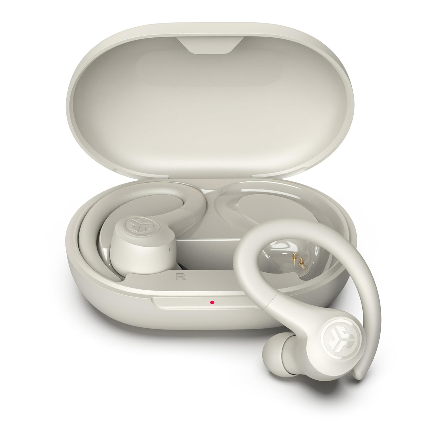 JLab Go Sport+ Wireless Workout Earbuds Featuring C3 Clear Calling, Secure Earhook Sport Design, 35+ Hour Bluetooth Playtime, and 3 EQ Sound Settings (Sand)