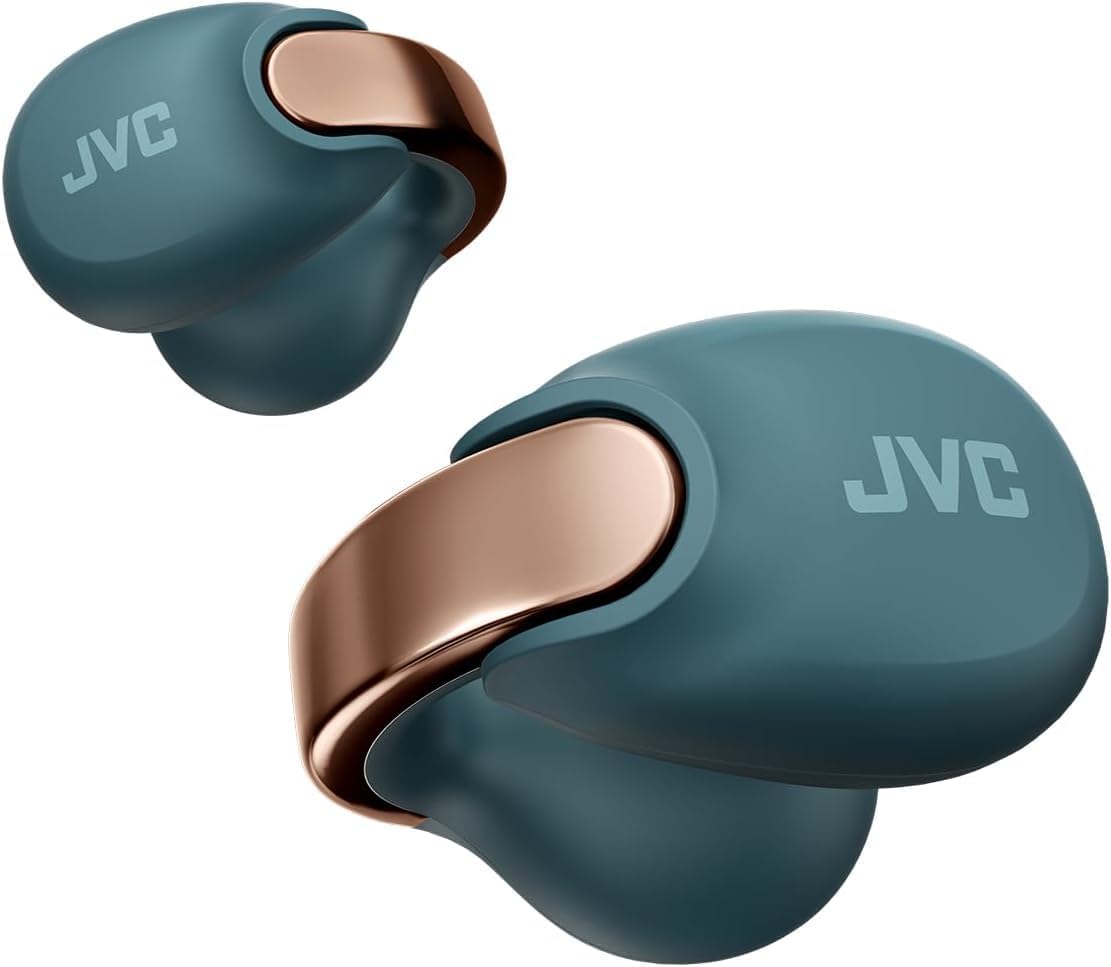 JVC Nearphones Open Ear True Wireless Headphones – Open Ear Earbuds – Bluetooth 5.3-24H Playback – IPX4 Water Resistant – Built-in Mic – Awareness & Comfort – Ear Clip Earbuds -…