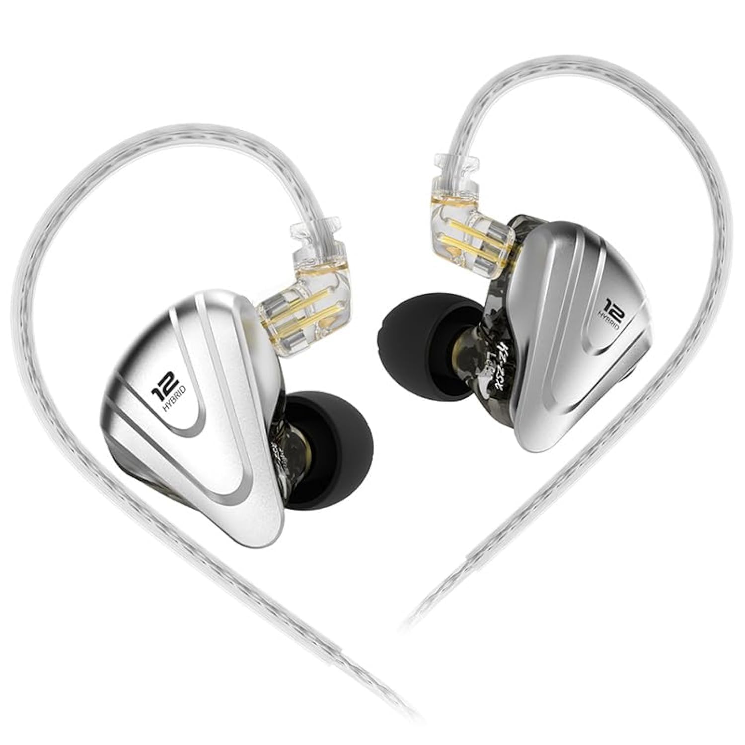 Kinboofi KZ ZSX in Ear Headphone Monitor, Hybrid HiFi IEM Earphone with 5BA 1DD 6 Drivers Wired Earphone, KZ Earbuds with Detachable 2 Pin Cable for Church Band Musician…