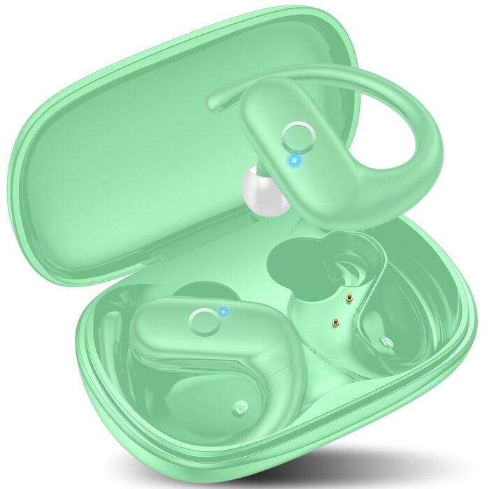 kurdene Wireless Earbuds Bluetooth Headphones Sport,Over Ear Buds with Deep Bass Sound,60Hrs Playtime Earphones Redesigned Comfort Fit with Earhooks for...