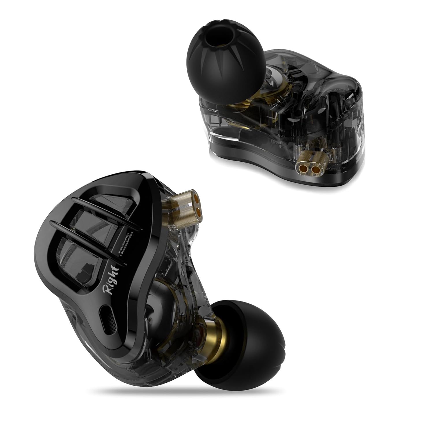 KZ ZAR 1DD+7BA Wired Earbuds in Ear Earphones Headphones for Singers Drummers Musicians with 2Pin Detachable Cord,HiFi Stereo Noise-Isolating with Enhanced Bass IEM Earphones…