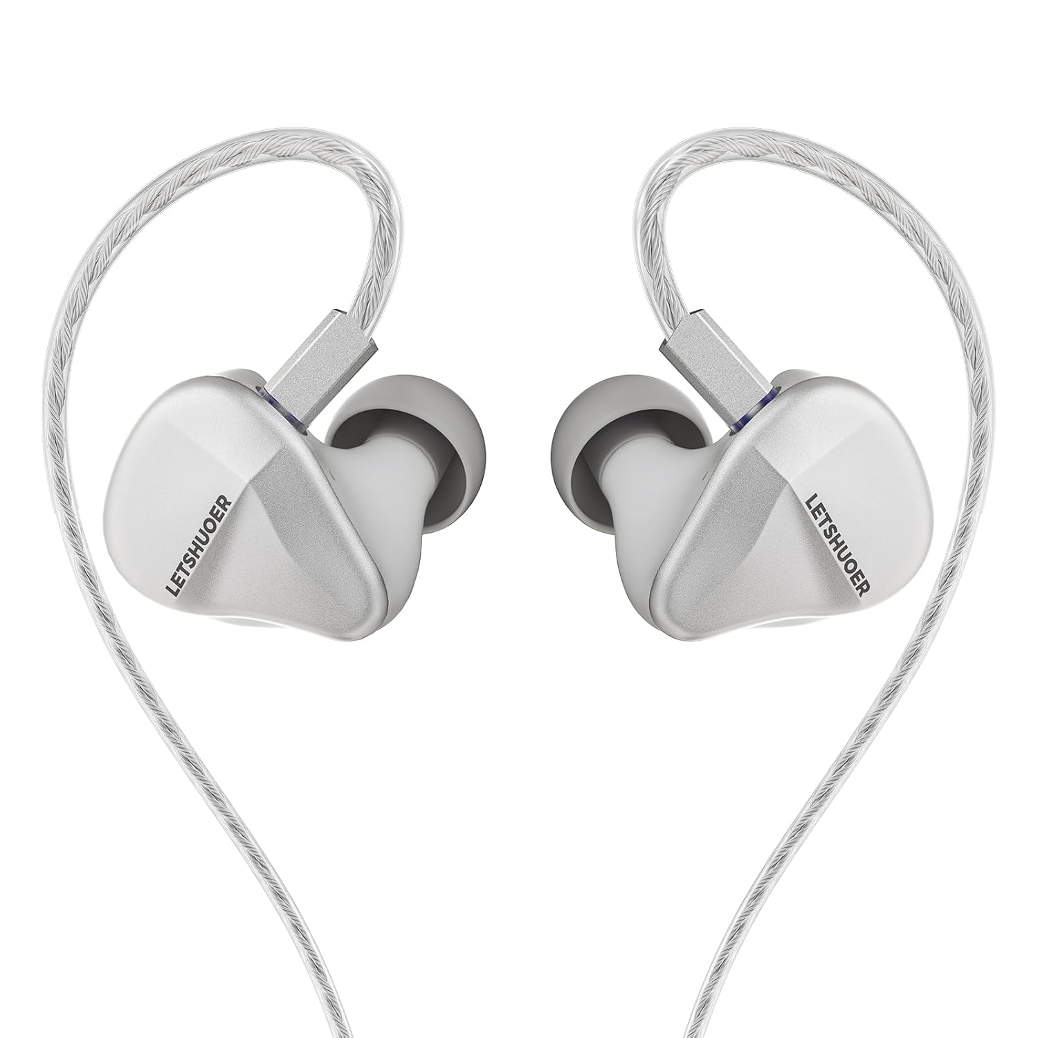 Letshuoer Cadenza4 10mm Beryllium Coated1DD+3Knowles BA Hybrid 4 Drivers HiFi in-Ear Monitors Earphone, Wired Earbuds with Detachable 0.78mm 2Pin Copper Cable for Musician…