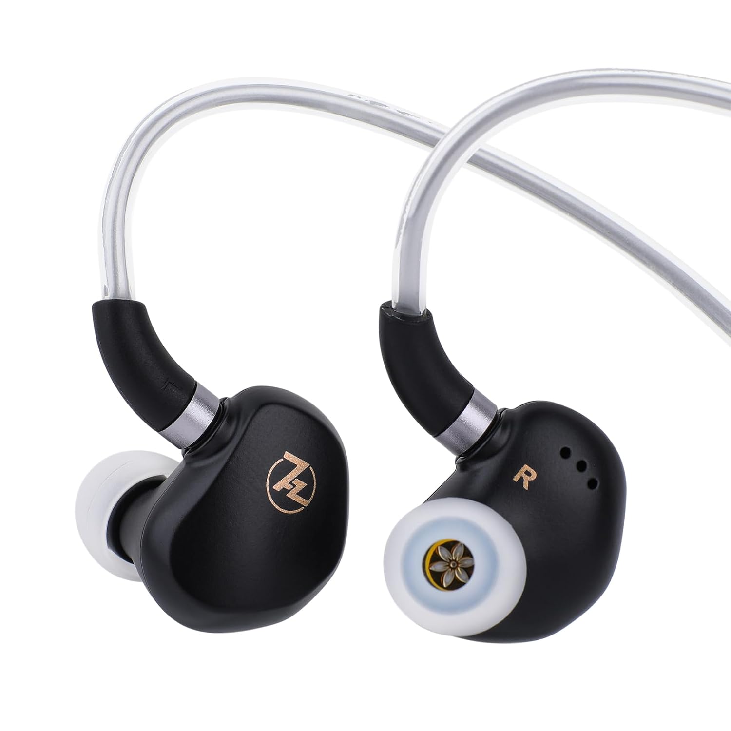 Linsoul 7HZ G1 in-Ear Monitor, 10mm DLC Diaphragm Dynamic Driver IEM Earphone, Wired Gaming Earbuds with Detachable OFC Silver-Plated Cable for Musician Audiophile (Without Mic)