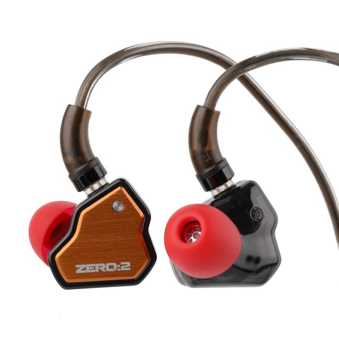 Linsoul 7Hz x Crinacle Zero:2 in Ear Monitor, Updated 10mm Dynamic Driver IEM, Wired Earbuds Earphones, Gaming Earbuds, with OFC IEM Cable for Musician (Orange)