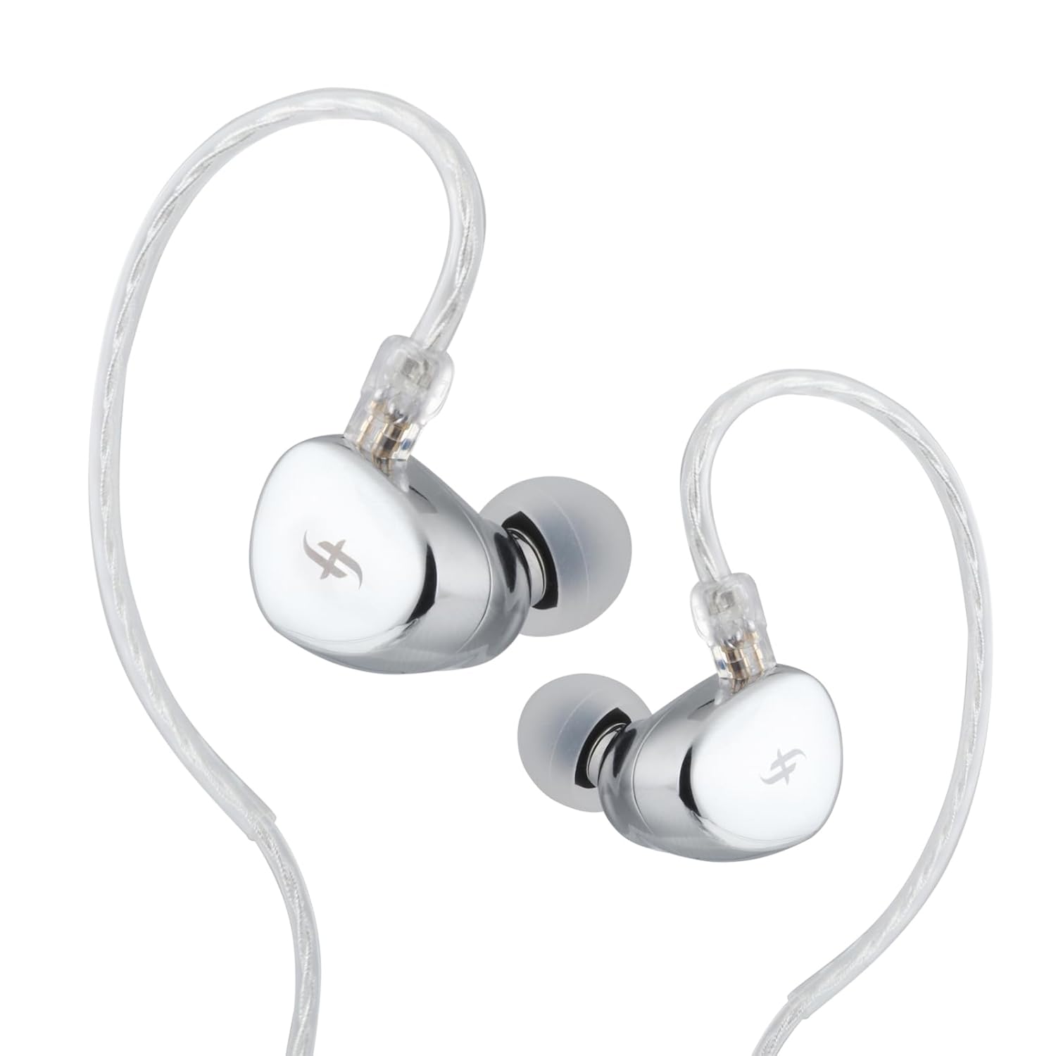 Linsoul SIMGOT EA500 10mm Dynamic Driver in Ear Monitor, Dual Cavity IEM with Replaceable Tuning Nozzle, Detachable 2 Pin OFC Silver Plated Cable for Audiophile