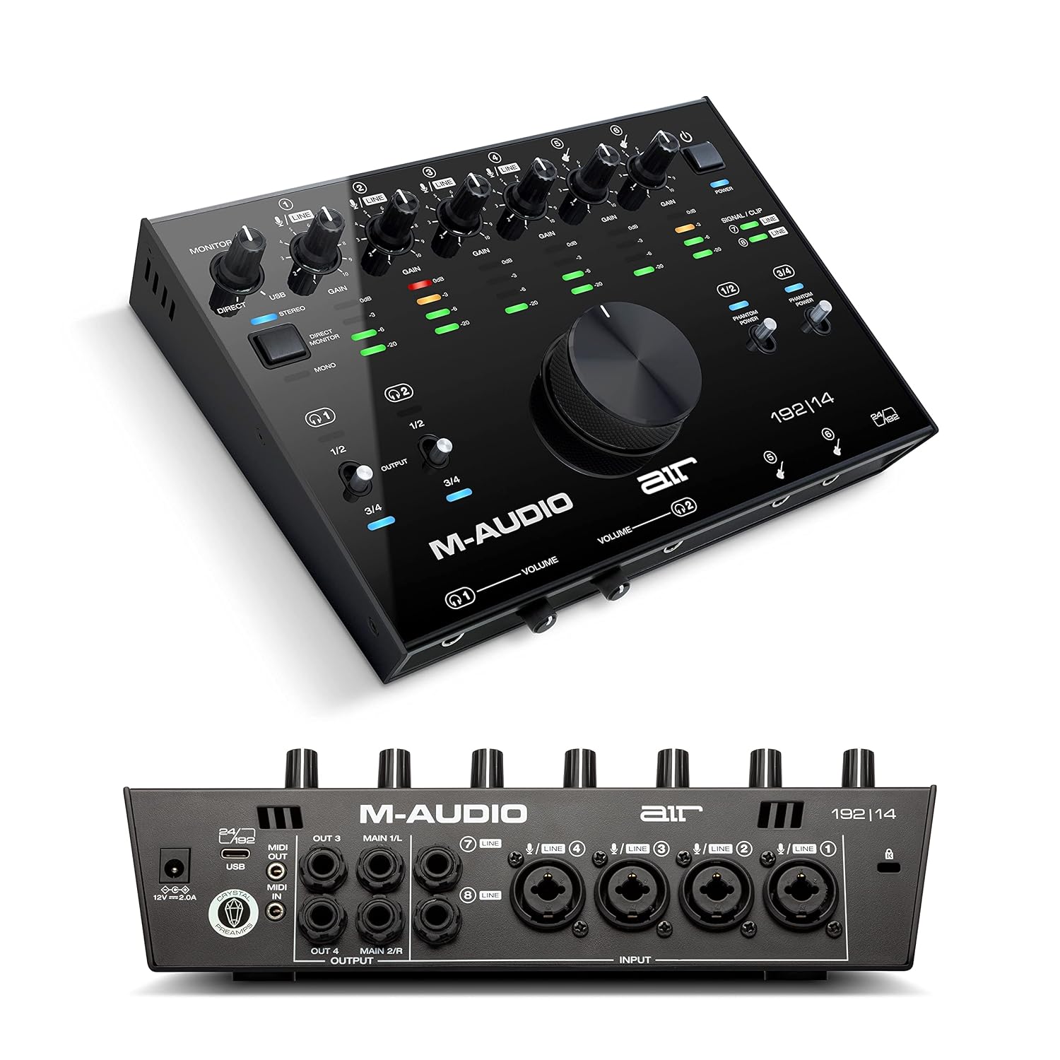 M-Audio AIR 192×14 – USB Audio Interface for Studio Recording with 8 In and 4 Out, MIDI Connectivity, and Software from MPC Beats and Ableton Live Lite