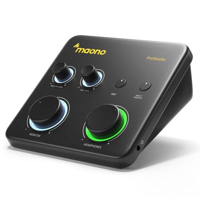 MAONO USB Audio Interface for PC: Interface with XLR Input 24-bit/192kHz Routing Software LOOPBACK ASIO Driver for Recording Music, Home-Studio, Guitar, Podcast, Streaming,...