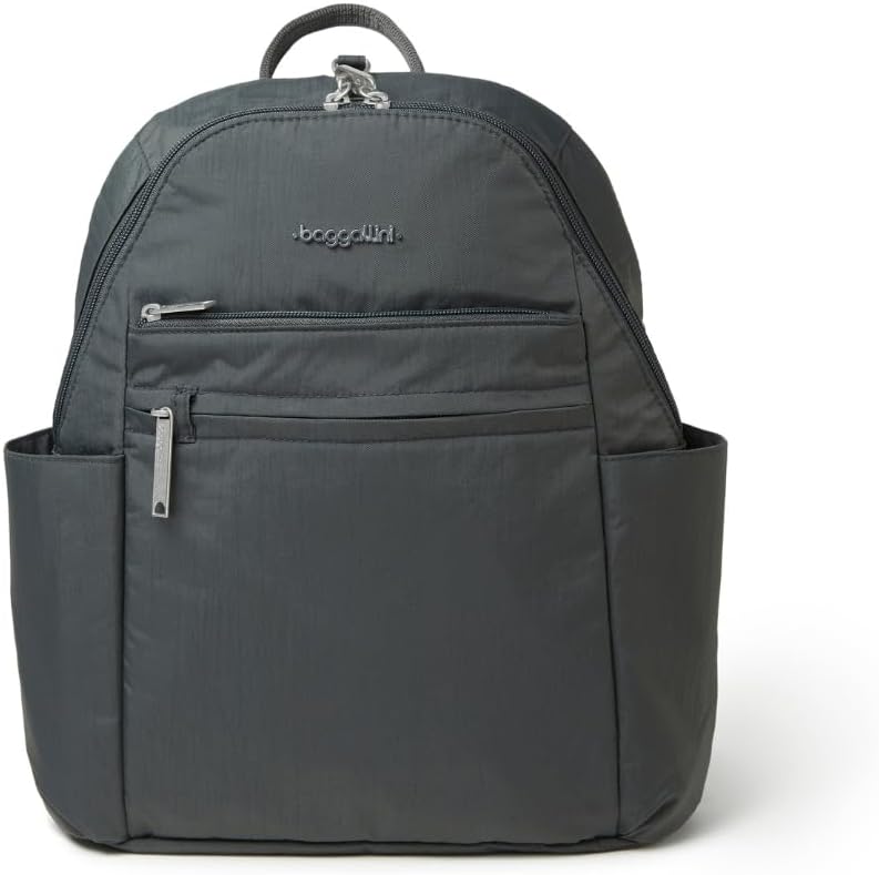 Securtex® Anti-theft Vacation Travel Backpack 10×13″ Slash-Resistant Nylon Daypack w/RFID, Charcoal