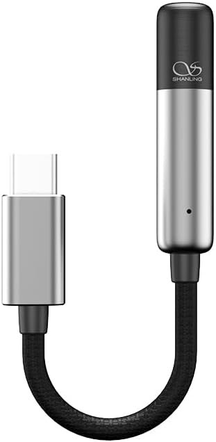 SHANLING UA MINI USB C DAC with LED Light Audio Cables High Resolution 3.5mm Female to Type C Male Lossless Headphone Amplifier for Smartphones/PC/Laptops/Players