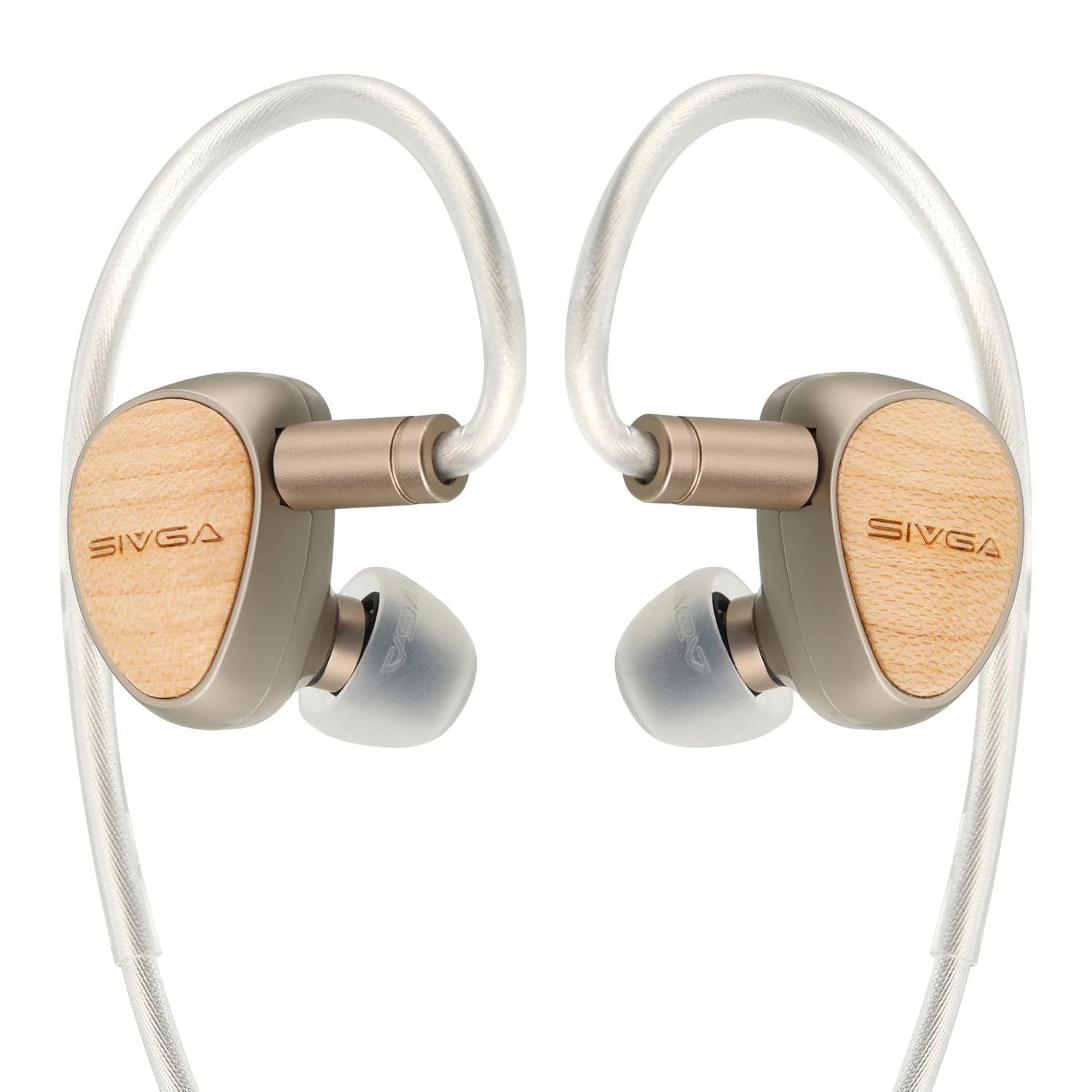 SIVGA Que 10mm Strong Magnet Beryllium Plated Diaphragm Dynamic Driver Earphone 2 Pin Detachable Cable Zin Alloy Hi-Fi Sound Quality Wired Earbuds (Without Mic)