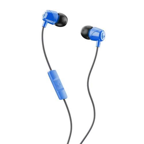 Skullcandy Jib Wired Earbuds with 3.5mm Plug, Noise Isolating Fit, Built-In Microphone Call and Track Control, Convenient for Travel - Cobalt Blue