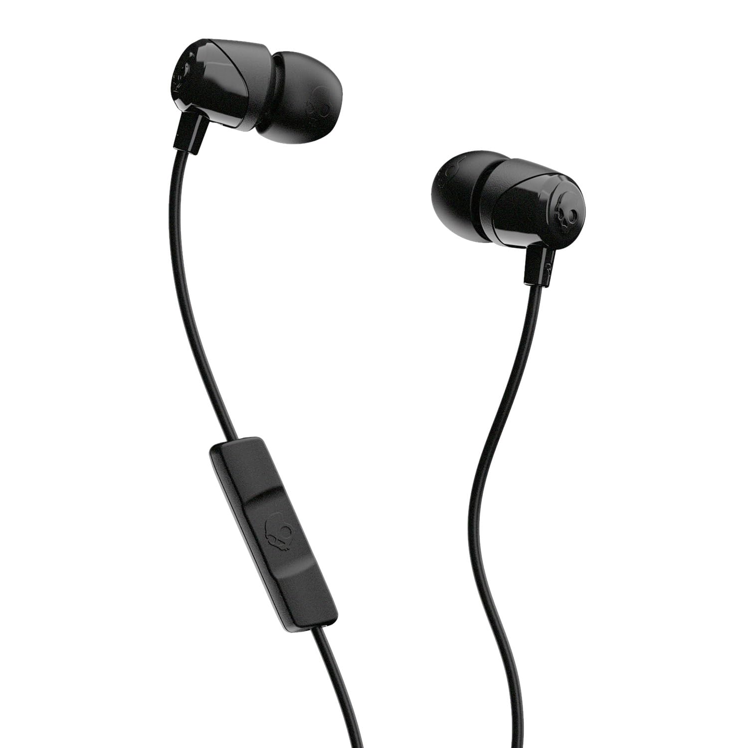 Skullcandy Jib Wired Earbuds with 3.5mm Plug, Noise Isolating Fit, Built-In Microphone Call and Track Control, Convenient for Travel – Black