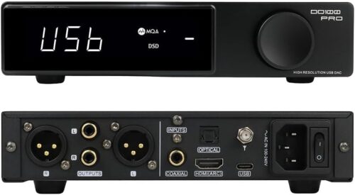 SMSL DO100 PRO HiFi Balanced DAC with 2X ES9039Q2M & XMOS XU316, 768kHz/DSD512 USB Audio MQA Decoder Preamp, Bluetooth 5.1/Opt/Coax/HDMI ARC Input, RCA/XLR Digital-Analog...