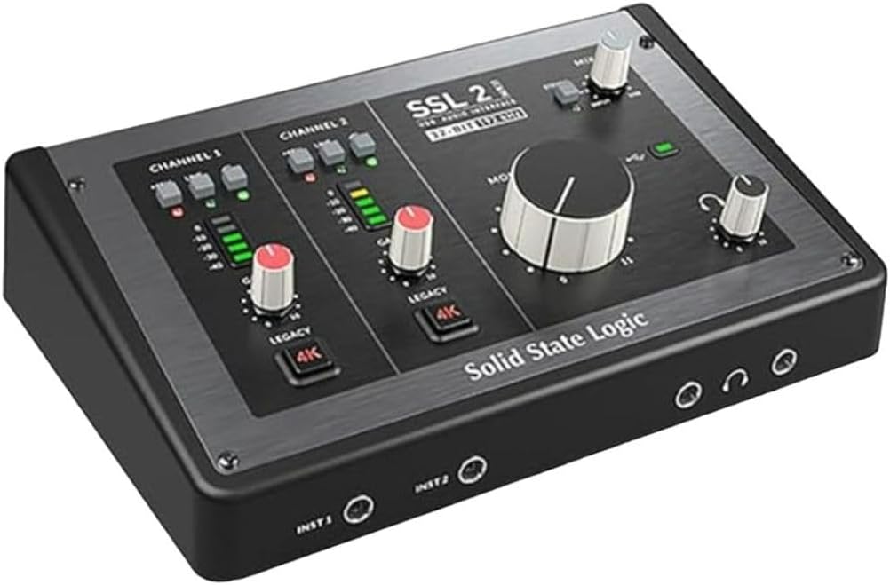 Solid State Logic SSL 2 MKII 2 x 2 USB Audio Interface with Dual Pro-Grade Headphone Outputs, Next-Gen Converters, and 4K Analogue Enhancement