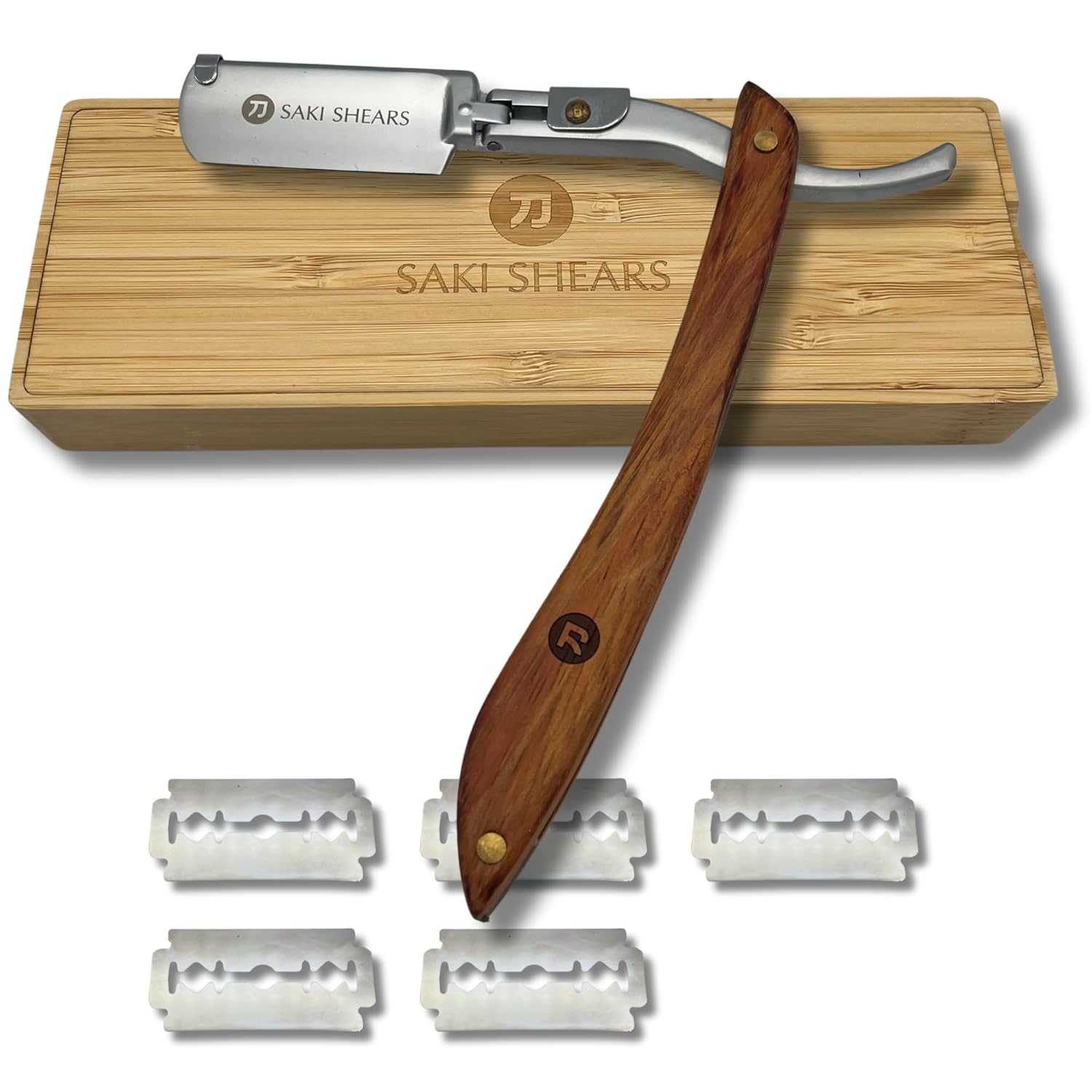 Straight Edge Traditional Shaving Razor with Disposable Blades – Cutthroat Men’s Shave (Brown)