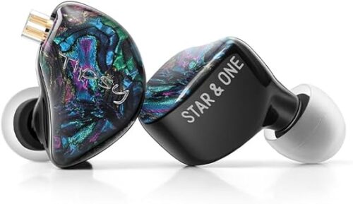 Tipsy X EPZ 10mm LCP+PU 1DD in Ear Monitor Headphones, HiFi Wired Earbud, Ultra-Thin Diaphragm Dynamic Driver IEM Earphones with Dual Magnet and Cavity, 0.78 2Pin Cable (Black)