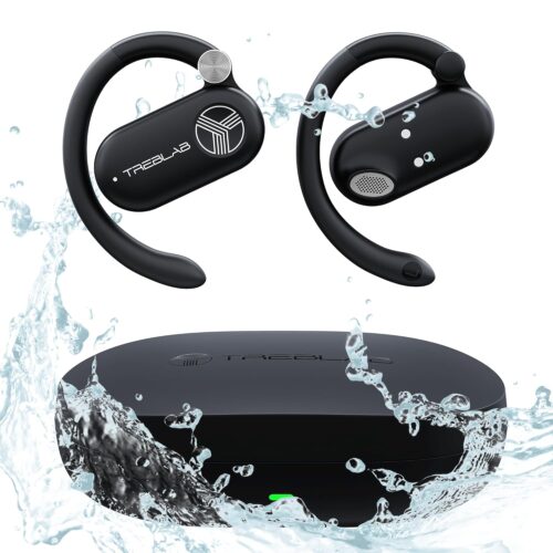 TREBLAB X-Open - True Open Ear Wireless Earbuds, Lightweight Comfort, Behind-Ear Fit, Immersive Sound, Dual Mic for Calls, 40H Playtime, Bluetooth Headphones Open Ear for...