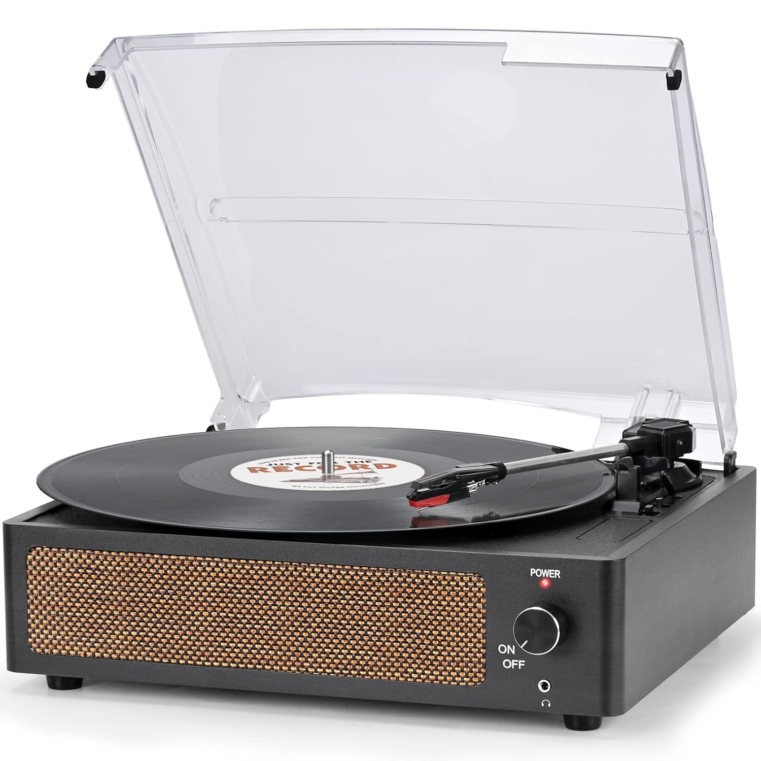 Vinyl Record Player with Speakers Vintage Turntable for Vinyls Records Belt-Driven Turn Table Support 3-Speed, Wireless Playback, Headphone, AUX-in, RCA Line LP Phonograph for…