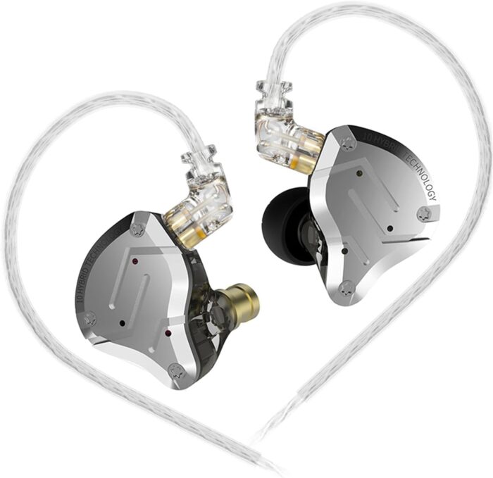 ZS10 Pro Wired Earbuds in Ear Monitor Headphones, KZ Earphone 4BA+1DD 5 Drivers Metal Headsets with Stainless Steel Faceplate, HiFi IEM for Gaming, 0.75mm 2 Pin Detachable Cable...