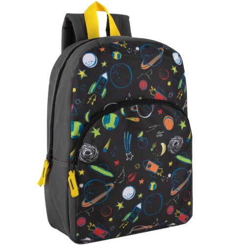15 Inch Kids Backpacks for Boys & Girls | Preschool, Kindergarten, Elementary School Backpacks with Adjustable, Padded Straps (Stellar Space)