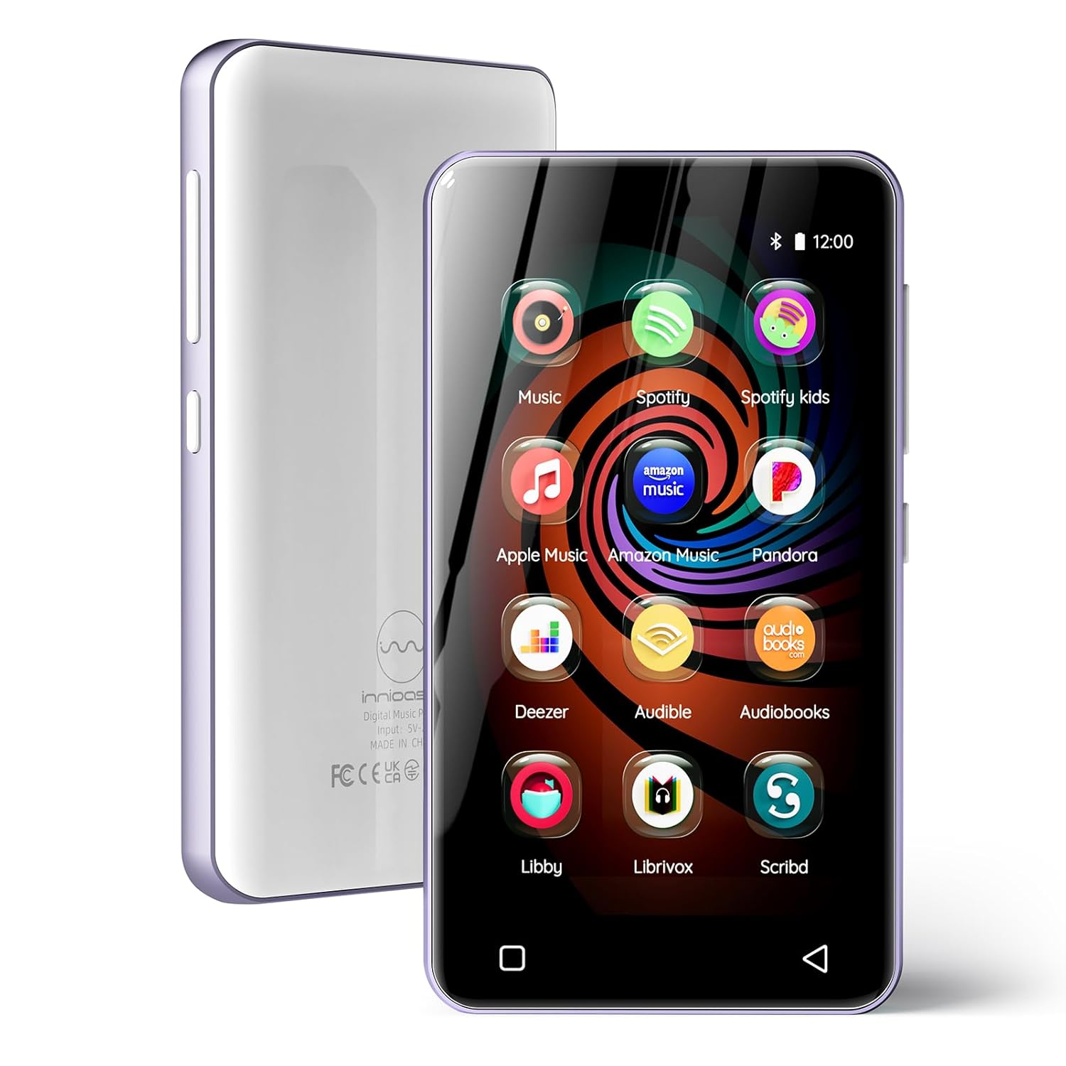 160GB MP3 Player with Bluetooth and WiFi, innioasis Music Player with Spotify,Pandora,Amazon Music,4″ Touch Screen Android MP4 MP3 Player for Kids with Libby,Audible,Spotify…