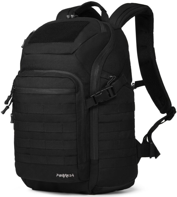 32L Military Tactical Backpack | Fit 17 Inch Laptop, Molle, EDC, Work, Hiking, Survival, Travel, Fit Most Men's Body (Black)