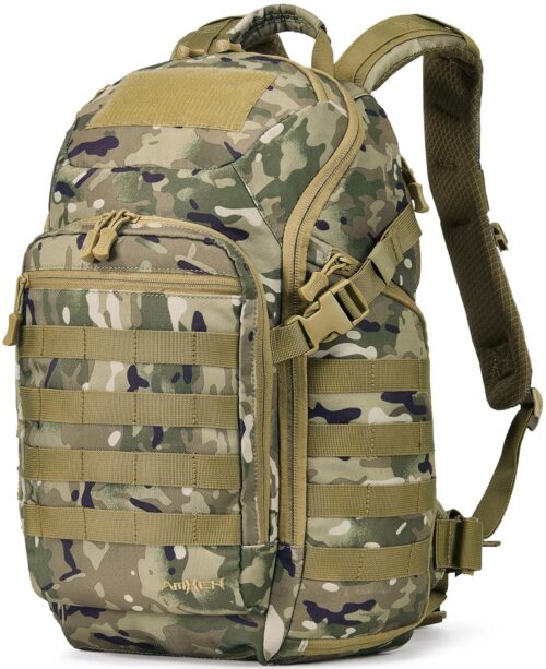 32L Military Tactical Backpack | Fit 17 Inch Laptop, Molle, EDC, Work, Hiking, Survival, Travel, Fit Most Men's Body (Camo)