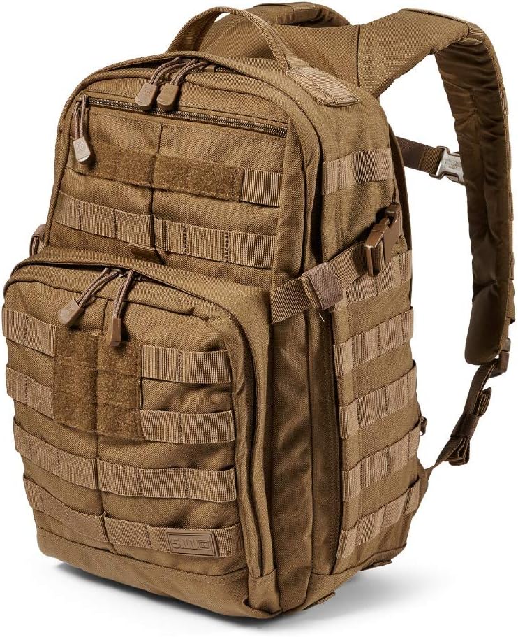 5.11 Tactical Backpack – Rush 12 2.0 – Military Molle Pack, CCW with Multiple Compartments, 24 Liter, Small, Style 56561, Kangaroo