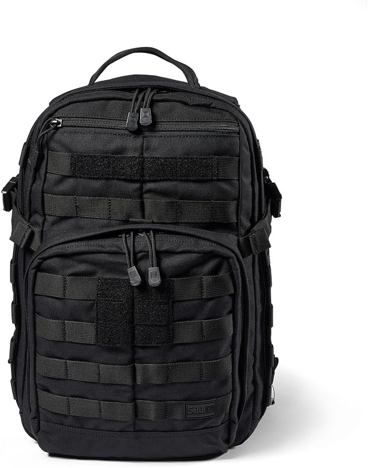 5.11 Tactical Backpack – Rush 12 2.0 – Military Molle Pack, CCW with Multiple Compartments, 24 Liter, Small, Style 56561, Black