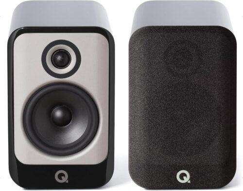 Q Acoustics Q Concept 30 Passive Bookshelf Speakers Pair Gloss Black - 5" Mid/Bass Driver, Tweeter Driver 0.9" - Passive Speakers for Home Theater Audio Surround Sound System