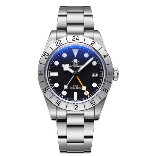 ADDIESDIVE GMT Watches for Men Dive Water-Resistance Luminous Analog GMT Quartz Watch
