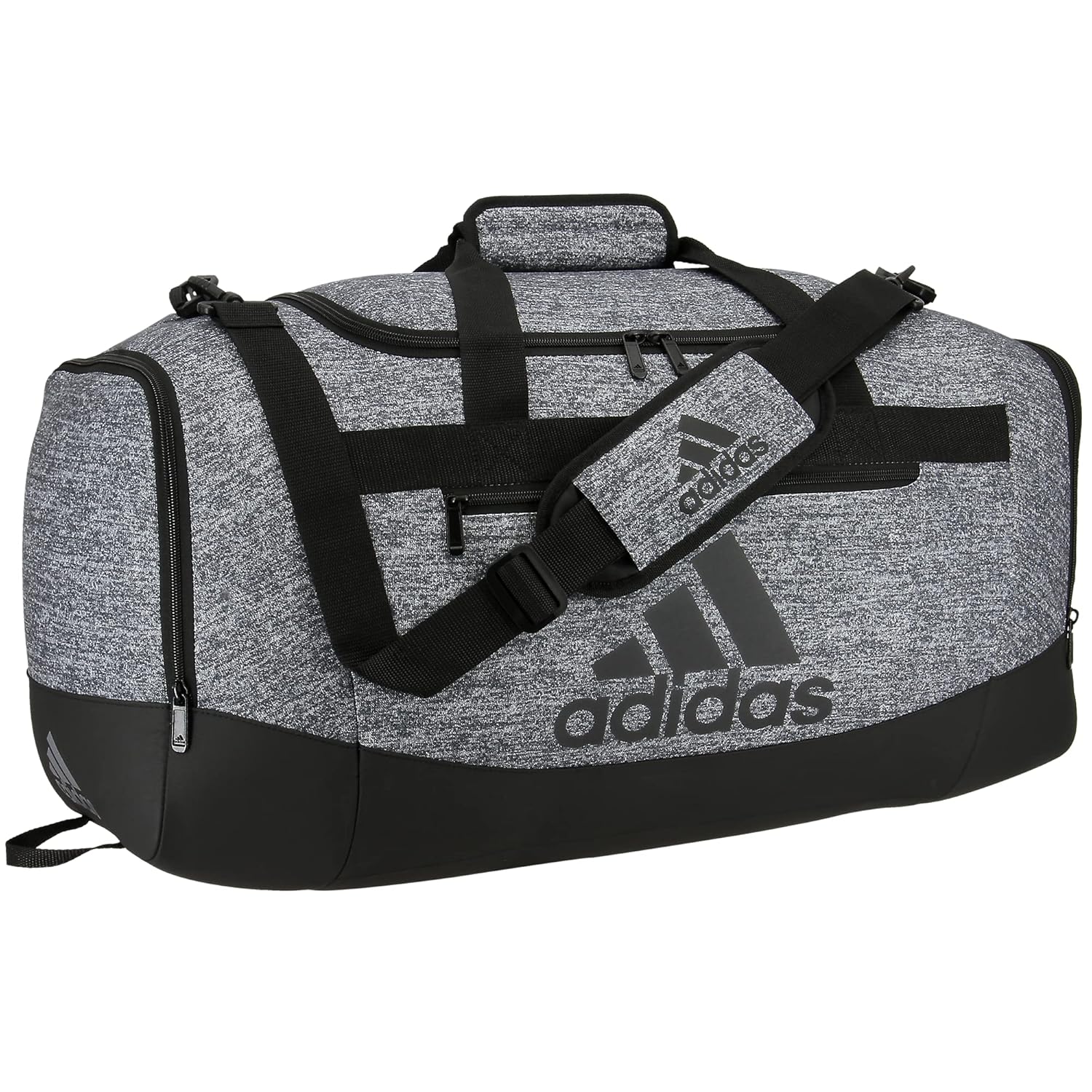 adidas Unisex Defender 4.0 Gym Duffel Bag for Men and Women, Jersey Onix Grey/Black, Medium (66L)