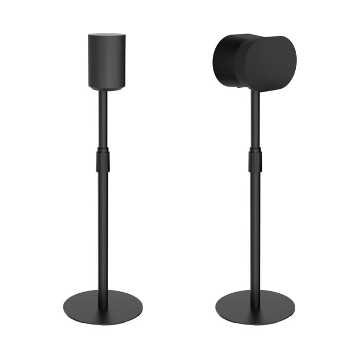 Adjustable Height Speaker Stands Compatible with SONOS Era 300 and Era 100, Height Adjustable up to 42.6'', Floor Stands with Cable Management, Speaker Mount, Black, 2 Pack (Pair)