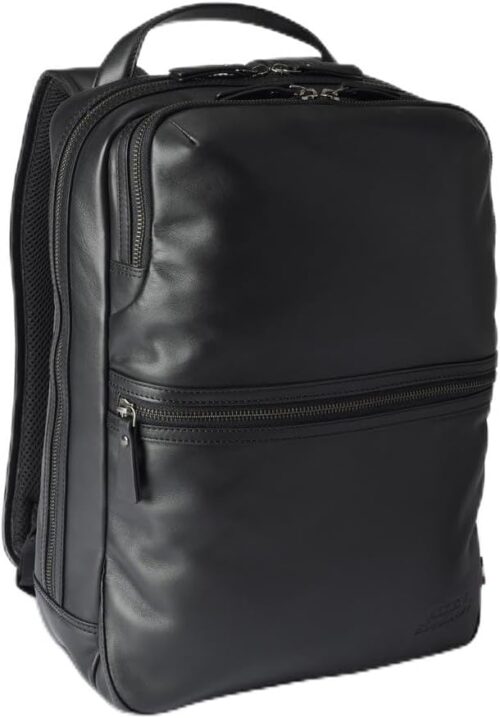 Allen Edmonds Mens Black Leather Backpack