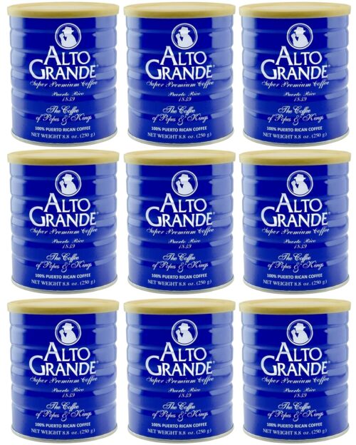 Alto Grande Super Premium Coffee Ground 8.8oz (9-Cans)